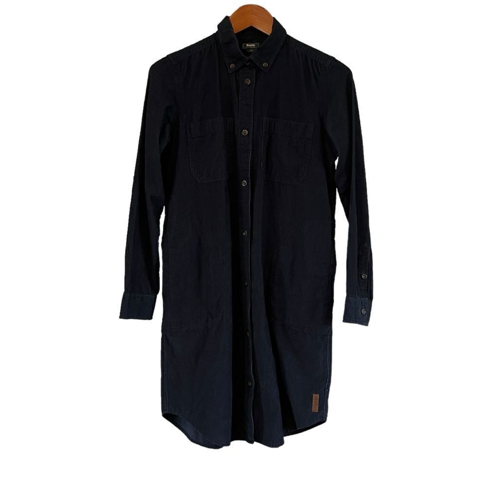 Roots navy corduroy long‎ sleeve dress. Size xs